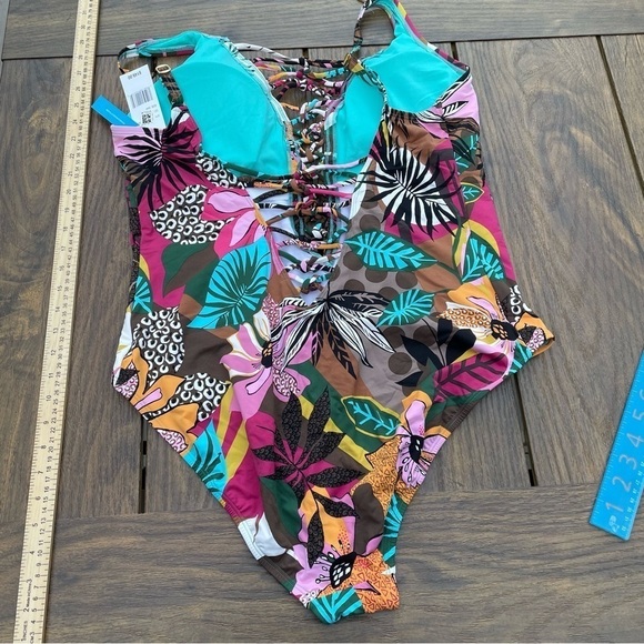 Bleu Rod Beattie Run Wild Printed Plus One piece swimsuit 20 W - Picture 9 of 11